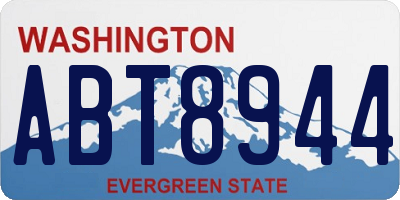 WA license plate ABT8944