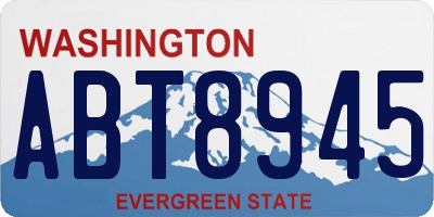 WA license plate ABT8945