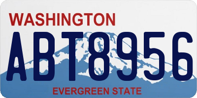 WA license plate ABT8956