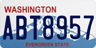 WA license plate ABT8957