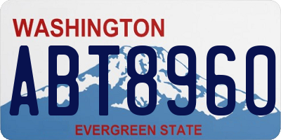 WA license plate ABT8960