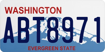 WA license plate ABT8971