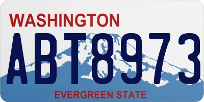 WA license plate ABT8973