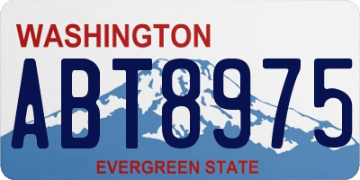 WA license plate ABT8975