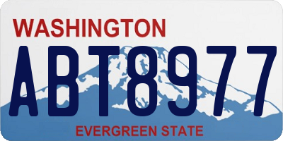 WA license plate ABT8977