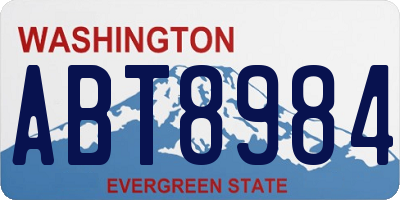 WA license plate ABT8984