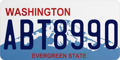 WA license plate ABT8990