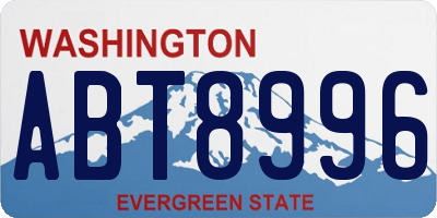 WA license plate ABT8996
