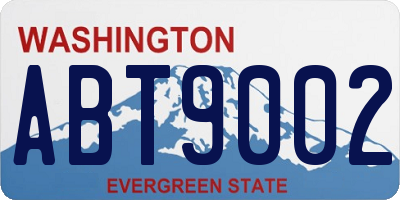 WA license plate ABT9002