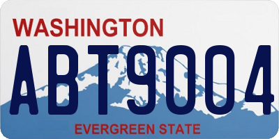 WA license plate ABT9004