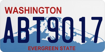 WA license plate ABT9017