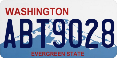 WA license plate ABT9028