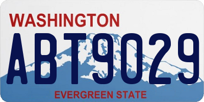 WA license plate ABT9029