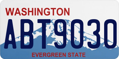 WA license plate ABT9030