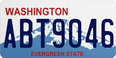 WA license plate ABT9046