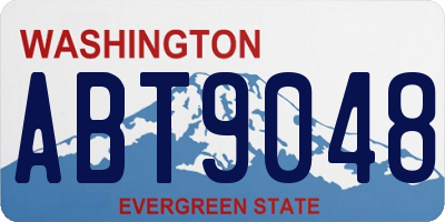 WA license plate ABT9048