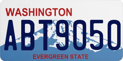WA license plate ABT9050