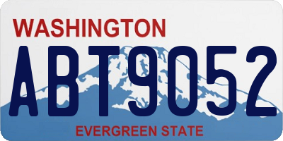 WA license plate ABT9052