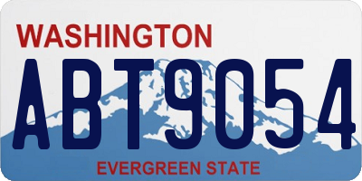 WA license plate ABT9054