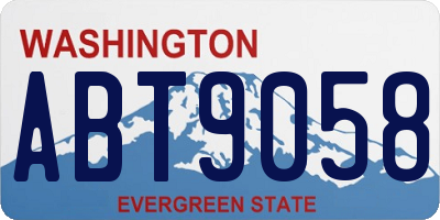 WA license plate ABT9058