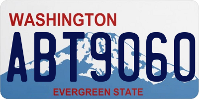 WA license plate ABT9060