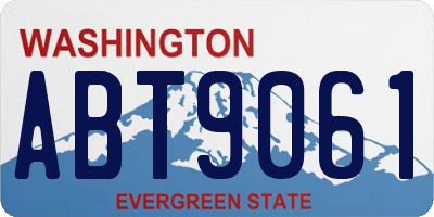 WA license plate ABT9061