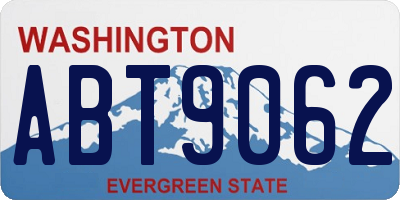 WA license plate ABT9062