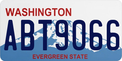WA license plate ABT9066