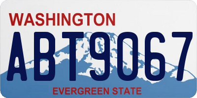 WA license plate ABT9067