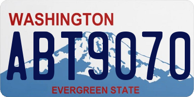 WA license plate ABT9070