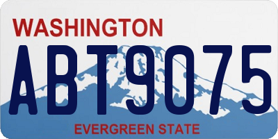 WA license plate ABT9075