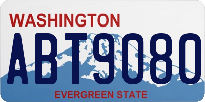 WA license plate ABT9080
