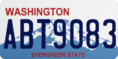 WA license plate ABT9083