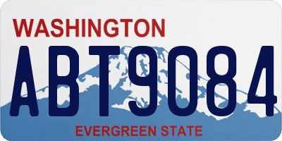 WA license plate ABT9084