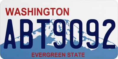WA license plate ABT9092