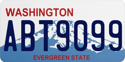 WA license plate ABT9099