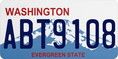 WA license plate ABT9108