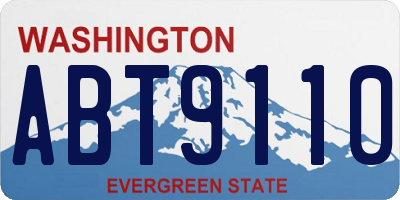 WA license plate ABT9110