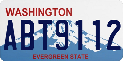 WA license plate ABT9112