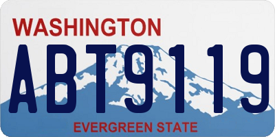 WA license plate ABT9119