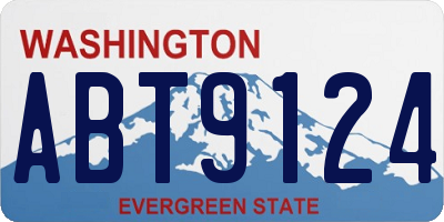 WA license plate ABT9124