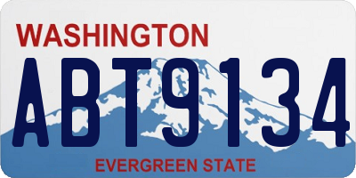 WA license plate ABT9134