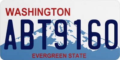 WA license plate ABT9160