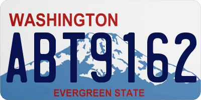 WA license plate ABT9162