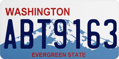 WA license plate ABT9163
