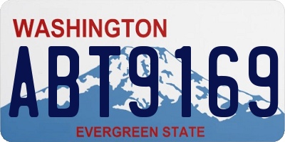 WA license plate ABT9169