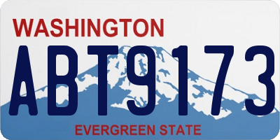 WA license plate ABT9173