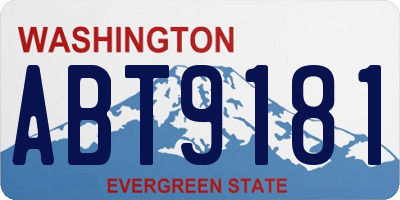 WA license plate ABT9181