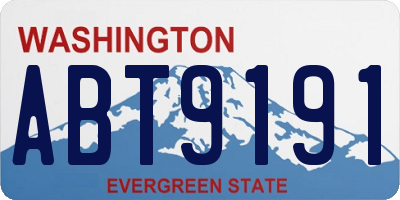 WA license plate ABT9191