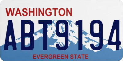 WA license plate ABT9194